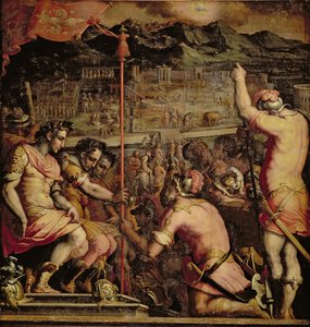 La fundación de Florencia del techo del Salone dei Cinquecento, 1565